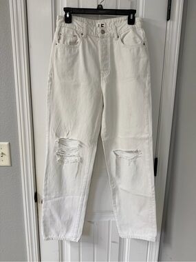 Lovers + Friends White Ripped Boyfriend Jeans